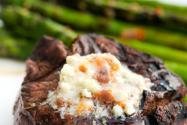 Bacon Blue Cheese Butter on Grilled Steak, Baked Potatoes, Vegs…