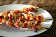 Moroccan Grilled Shrimp & Vegetable Skewers