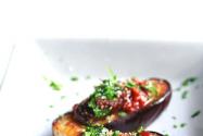 Roasted Baby Eggplant with Caponata Sauce