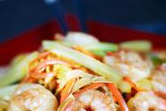 Fried Noodles with Garlic Shrimp