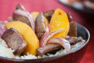 Stir Fried Beef and Nectarines