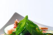 Shrimp and Zucchini Stirfry with Crispy Basil