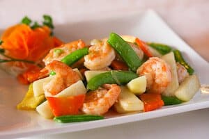 Pear Shrimp Stir Fry