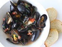 steamed mussels