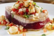 Seared-Ahi-with-Lilikoi-Shrimp-Salsa