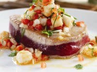 Seared-Ahi-with-Lilikoi-Shrimp-Salsa