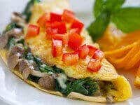 brown beech omelet