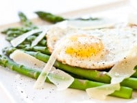 Asparagus with Fried Egg and Parmesan Cheese Recipe
