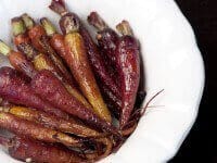 Carrots pomegrante glaze