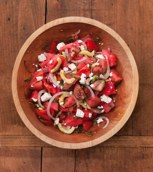 Watermelon Tomato Basil Salad Recipe