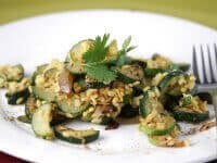 Zucchini with Lentils and Roasted Garlic Recipe