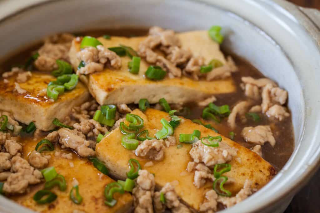 Braised Tofu With Ground Pork Steamy Kitchen Recipes