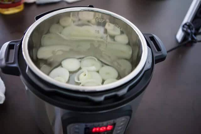 Pressure Cooker Ramen Recipe saute onion