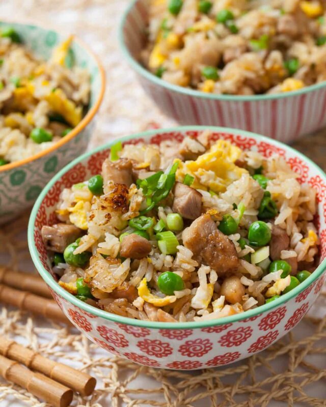 Chicken Fried Rice Recipe - learn how to cook light, fluffy fried rice