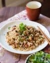 chinese sausage brown rice pressure cooker recipe-5987