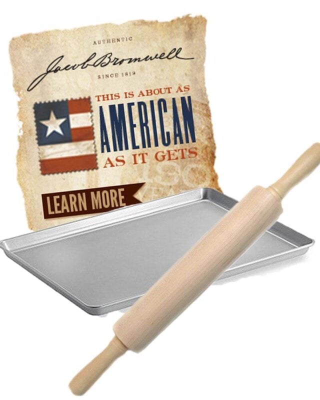 Jacob Bromwell Made in USA Cookie Sheet & Rolling Pin