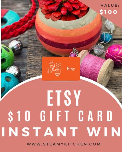 Etsy Gift Card Instant Win Steamy Kitchen Recipes Giveaways