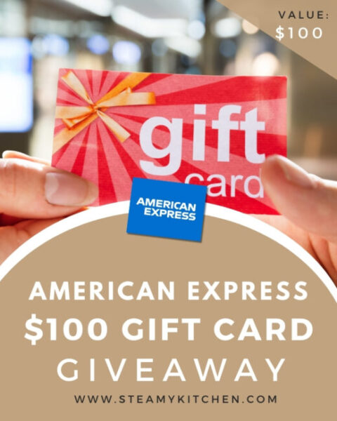 American Express 100 Gift Card Giveaway Steamy Kitchen Recipes Giveaways