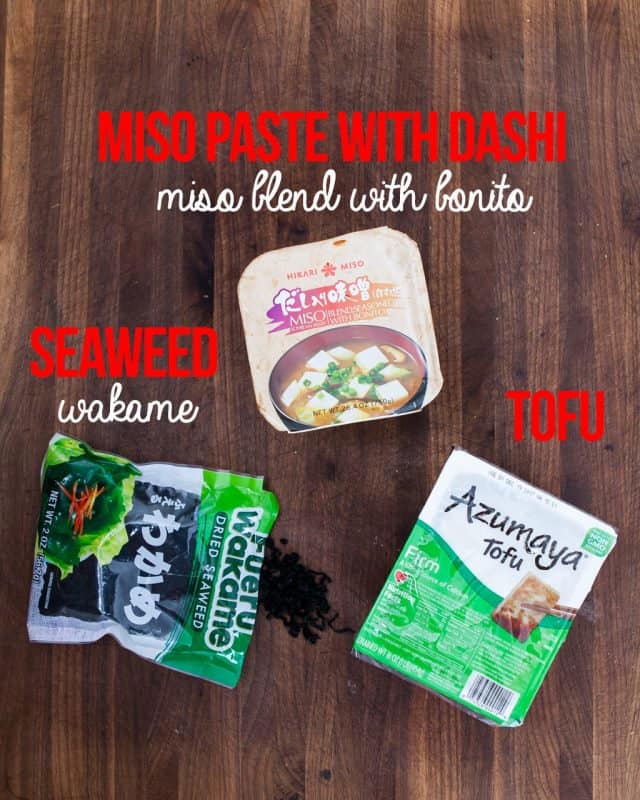 ingredients for miso soup recipes