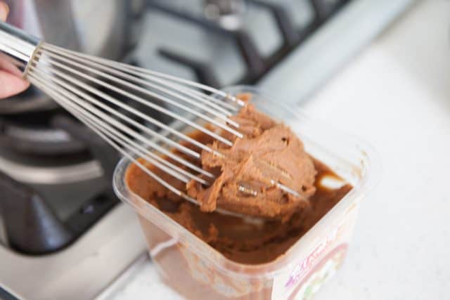 whisk in miso paste