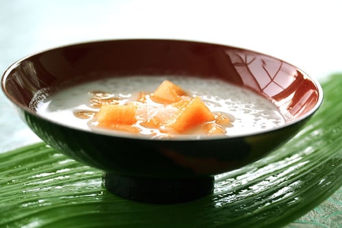 Tapioca Pearls with Sweet Coconut and Melon Recipe