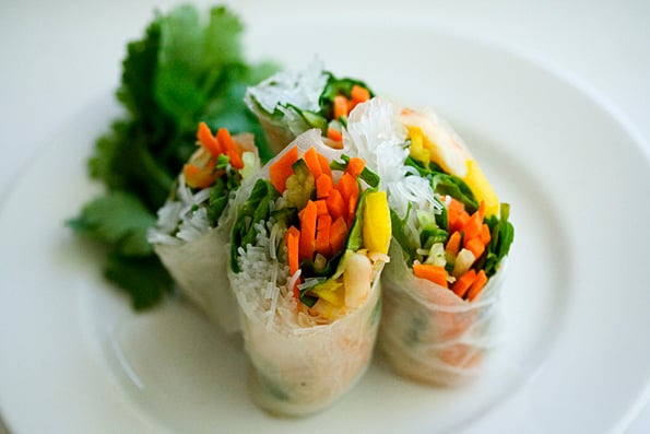 Vietnamese Summer Rolls with Cashew Butter Dipping Sauce