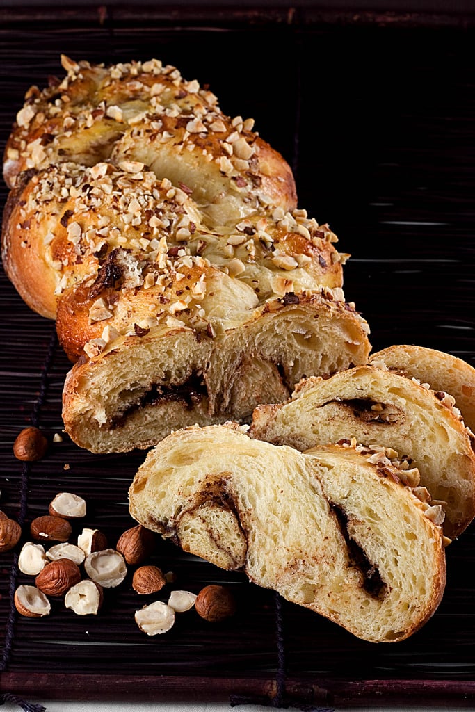 No-Knead Nutella and Roasted Hazelnut Challah