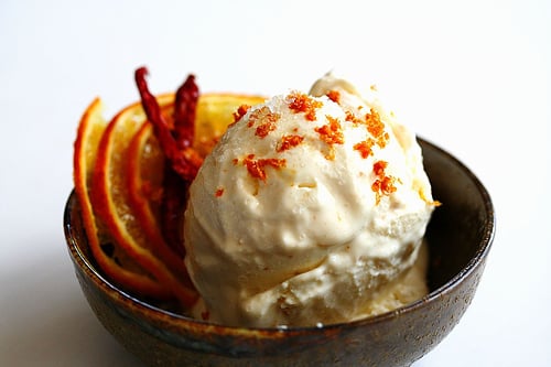 Orange-Chilli-Ricotta Frozen Yogurt