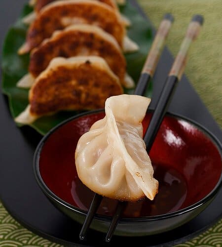 Pan Fried Shrimp and Pork Potstickers