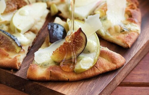 Warm Fig, Apple and Gorgonzola Flatbread