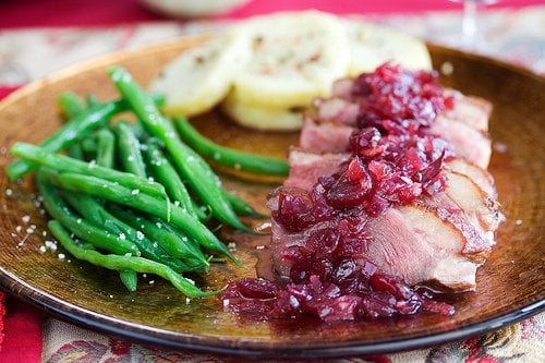 Duck Breast with Sweet and Sour Cranberry Chutney Recipe