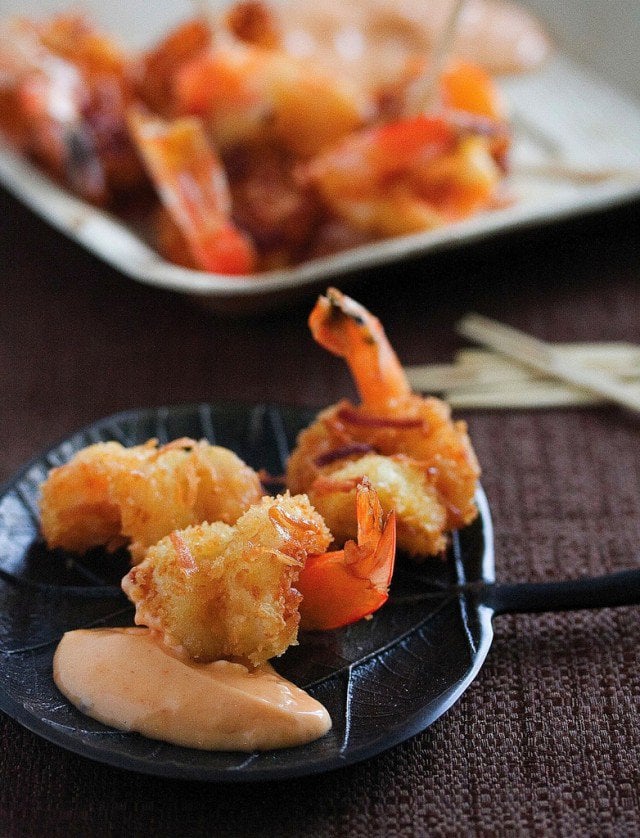 coconut shrimp on plate