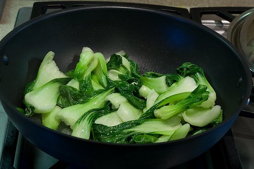 Bok Choy Recipe - Let cook for 1 minute