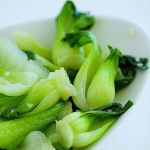 bok choy on plate