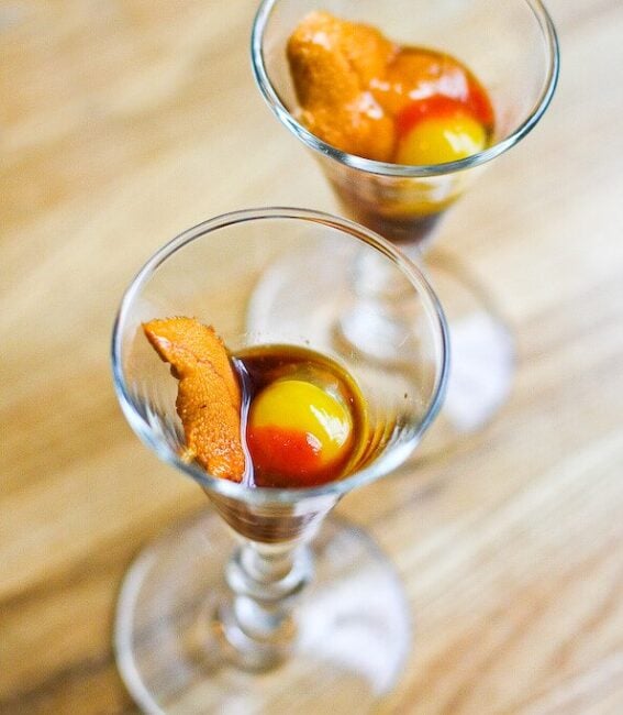 Uni Shooter With Ponzu Sauce • Steamy Kitchen Recipes Giveaways