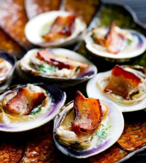 clams casino with bacon and cheese