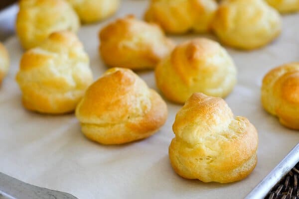 Pate a Choux on baking sheet