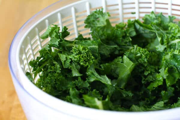 Kale Chips Recipe - drying 