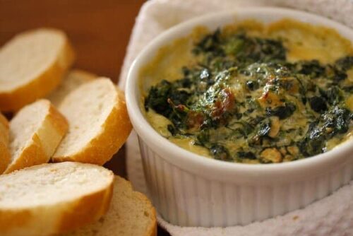 Spinach Dip and bread
