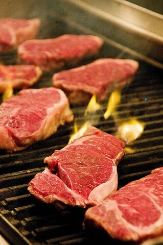 Marinated and Grilled Buffalo Flank Steak with “Caesar” Butter, Morels –  Jackson Hole Buffalo Meat