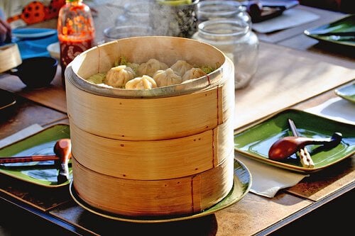 Dumplings in Steamer