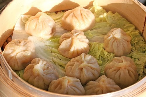 Xiao Prolonged Bao   Ground Beef With Beijing Sauce Over Noodles dumplings