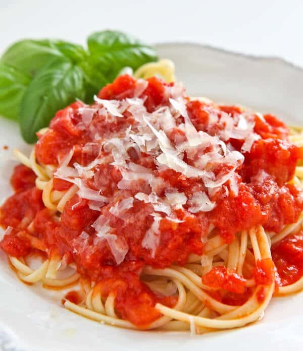 Marcella Hazan S Tomato Sauce With Onion And Butter Steamy Kitchen Recipes Giveaways