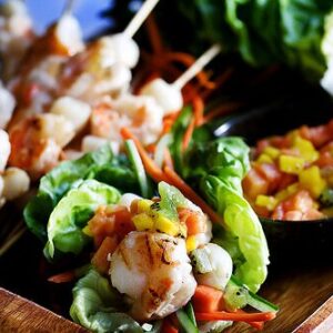 shrimp in lettuce