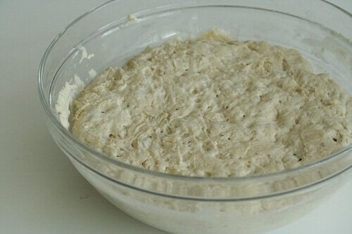 After resting, No Knead Bread Recipe 