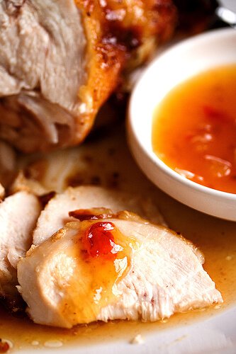 Roast Chicken with Sweet Plum Sauce