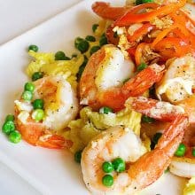 Stir Fried Shrimp, Eggs and Peas + Stir Fry Secrets • Steamy Kitchen ...