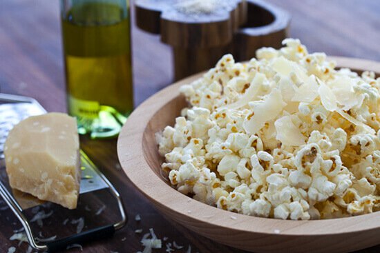 Popcorn with Parmesan and Truffle Oil