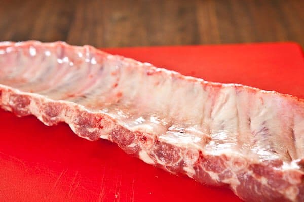baby back ribs with membrane still attached
