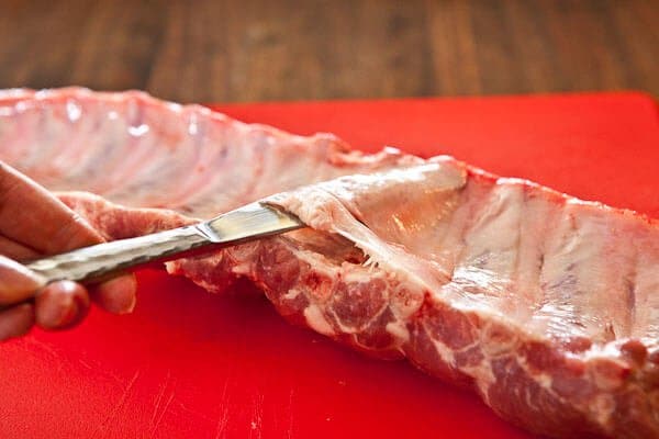 remove membrane for tender baby back ribs
